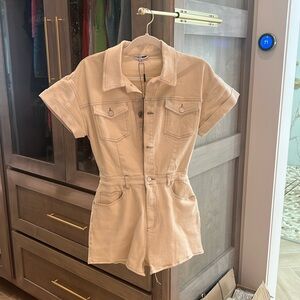 Fashionova cream denim romper